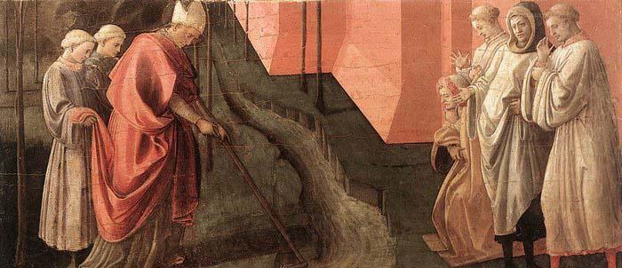 Fra Filippo Lippi St Fredianus Diverts the River Serchio Norge oil painting art